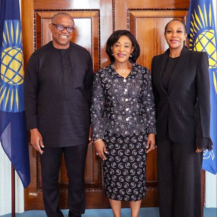 Peter Obi, wife meet Commonwealth Chief on Youth Empowerment, Education, and Democracy