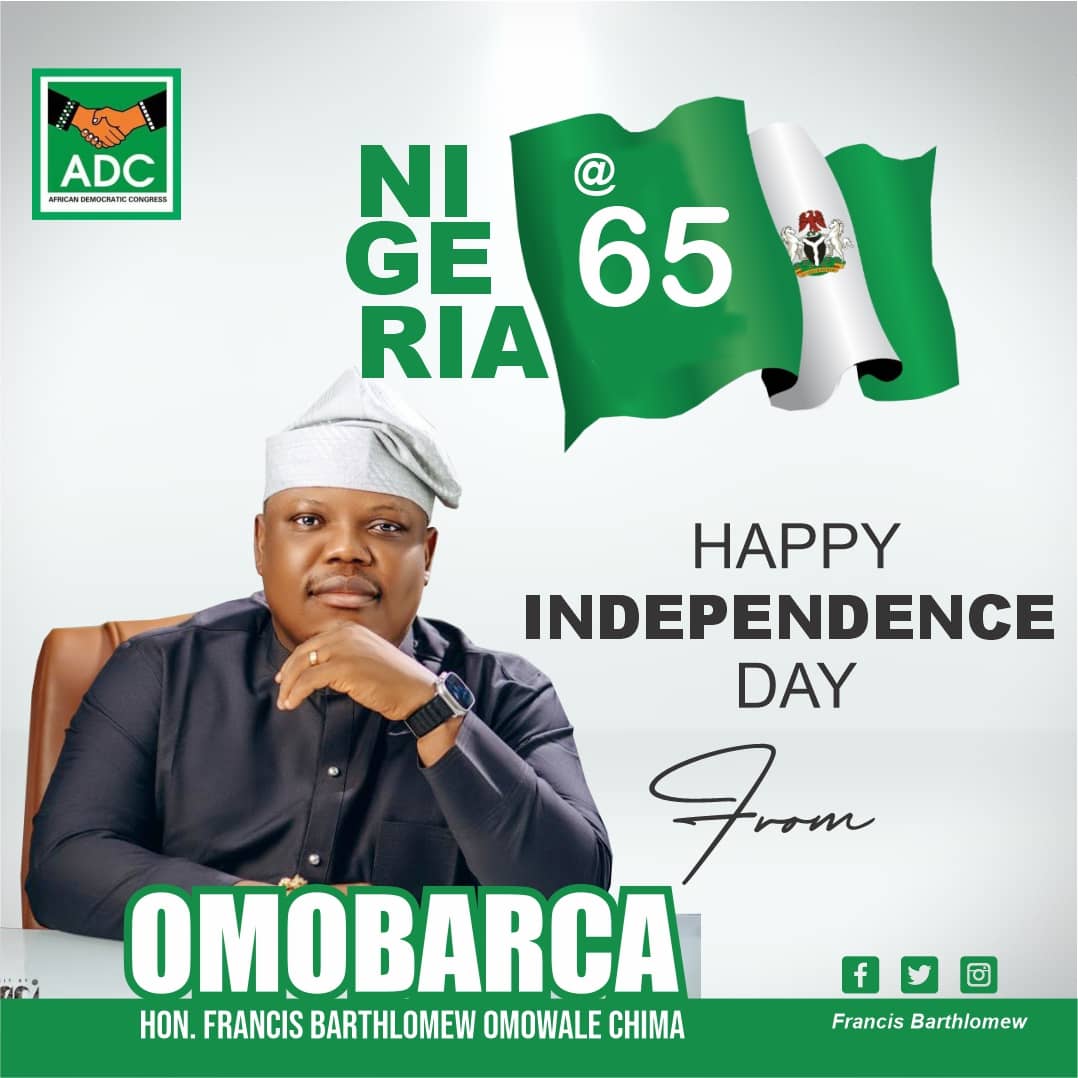 OmoBarca congratulates Ajeromi Ifelodun constituents on Nigeria’s 65th Independence Anniversary, hails Peter Obi for visit to Trade Fair Complex