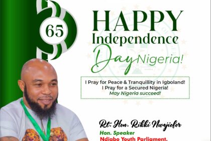 Ndigbo Youth Parliament Speaker felicitates Nigerians, calls for equity, unity and youth empowerment Ndigbo Youth Parliament Speaker felicitates Nigerians, calls for equity, unity and youth empowerment