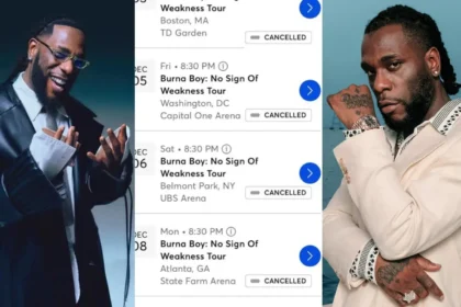 Burna Boy Cancels U.S. Shows as Ticket Sales Collapse After Controversial Ejection of Sleeping Fan Burna Boy Cancels U.S. Shows as Ticket Sales Collapse After Controversial Ejection of Sleeping Fan