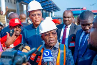 Governor Otti Inspects Umuahia Central Bus Terminal as Landmark Transport Project Nears Completion
