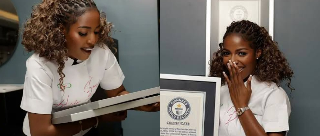 Hilda Baci Makes History Again With Third Guinness World Record for Jollof Rice Feat