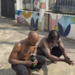 (Photos) VeryDarkMan and Seun Kuti Visit Fela’s Gravesite, Offer Rams in Tribute to Afrobeat Legend