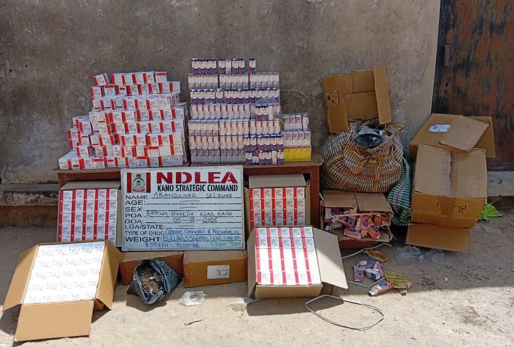 NDLEA Seizes 75,000 Pregabalin Capsules, 556 Bottles of Codeine in Major Kano Crackdown Ahead of Sallah