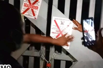 Lagos Seals Access Bank Branch OvervRaw Faecal Discharge In Drainage