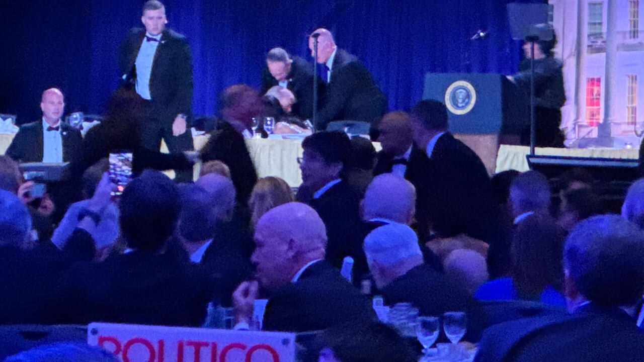 Trump Escorted to Safety After Gunfire Scare at White House Correspondents’ Dinner