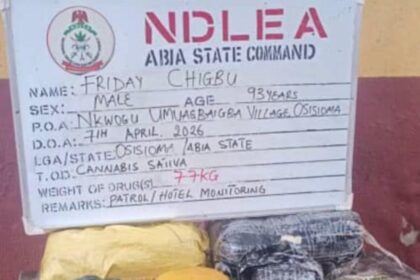 NDLEA Arrests 93-Year-Old Great Grand Father in Abia for Alleged Drug Trafficking