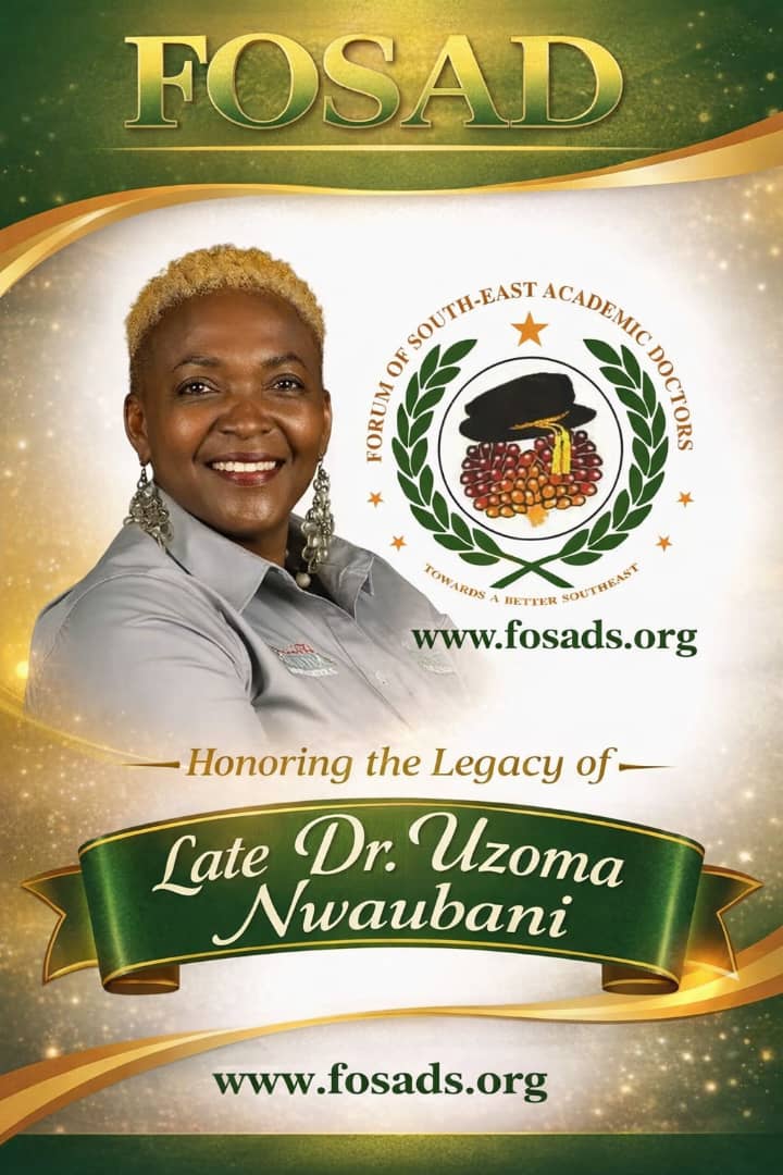 FOSAD Mourns the Death of US based Dr. Uzoma Nwaubani who died during free Medical Outreach Programme in Abia State