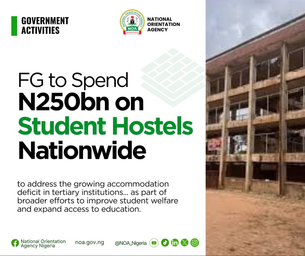FG to Spend ₦250bn on Student Hostels Nationwide