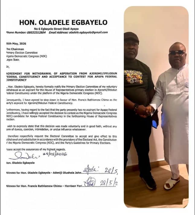 Breaking: Hon. Oladele Egbayelo Steps Down For OmoBarca Ahead Of Ajeromi/Ifelodun NDC Reps Primary election