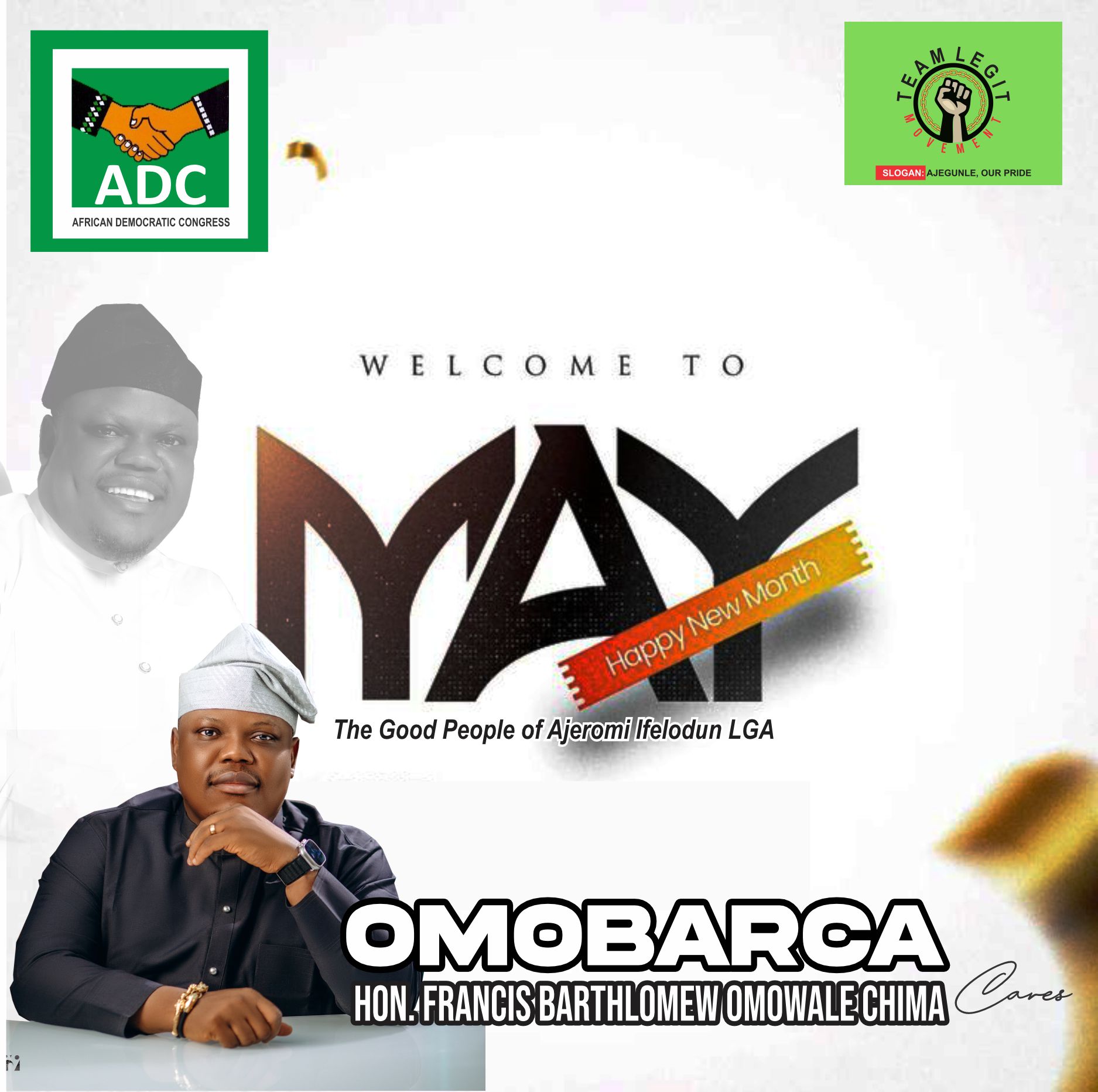 OmoBarca Felicitates Ajeromi Ifelodun Constituents on New Month of May