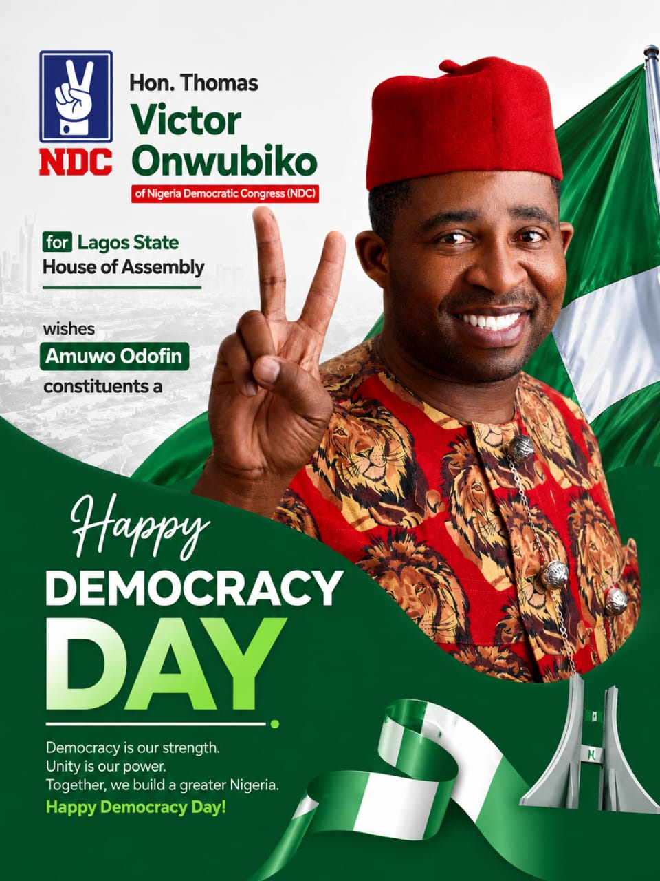 Hon Thomas Victor Onwubiko Celebrates Amuwo-Odofin Constituents on Democracy Day, Urges Nigerians to Keep Hope Alive Hon Thomas Victor Onwubiko Celebrates Amuwo-Odofin Constituents on Democracy Day, Urges Nigerians to Keep Hope Alive