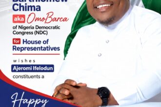 OmoBarca Greets Ajeromi–Ifelodun Constituents on June 12, Urges Nigerians to Sustain Democratic Gains OmoBarca Greets Ajeromi–Ifelodun Constituents on June 12, Urges Nigerians to Sustain Democratic Gains