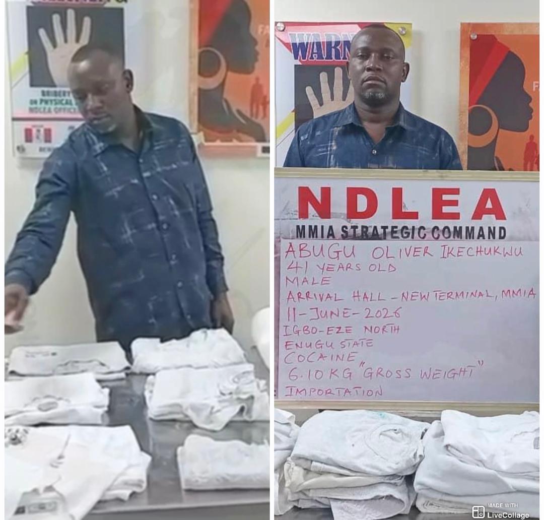 NDLEA Arrests Brazil-Based Abugu Ikechukwu Over Cocaine-Soaked Clothing, Detains Two Suspected Drug Dealers in Abia and Rivers
