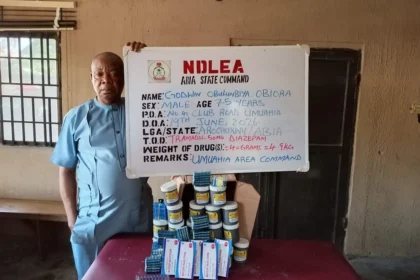 NDLEA Arrests Two Grandfathers, Aged 84 and 75, for Allegedly Supplying Illicit Drugs to Secondary School Students NDLEA Arrests Two Grandfathers, Aged 84 and 75, for Allegedly Supplying Illicit Drugs to Secondary School Students