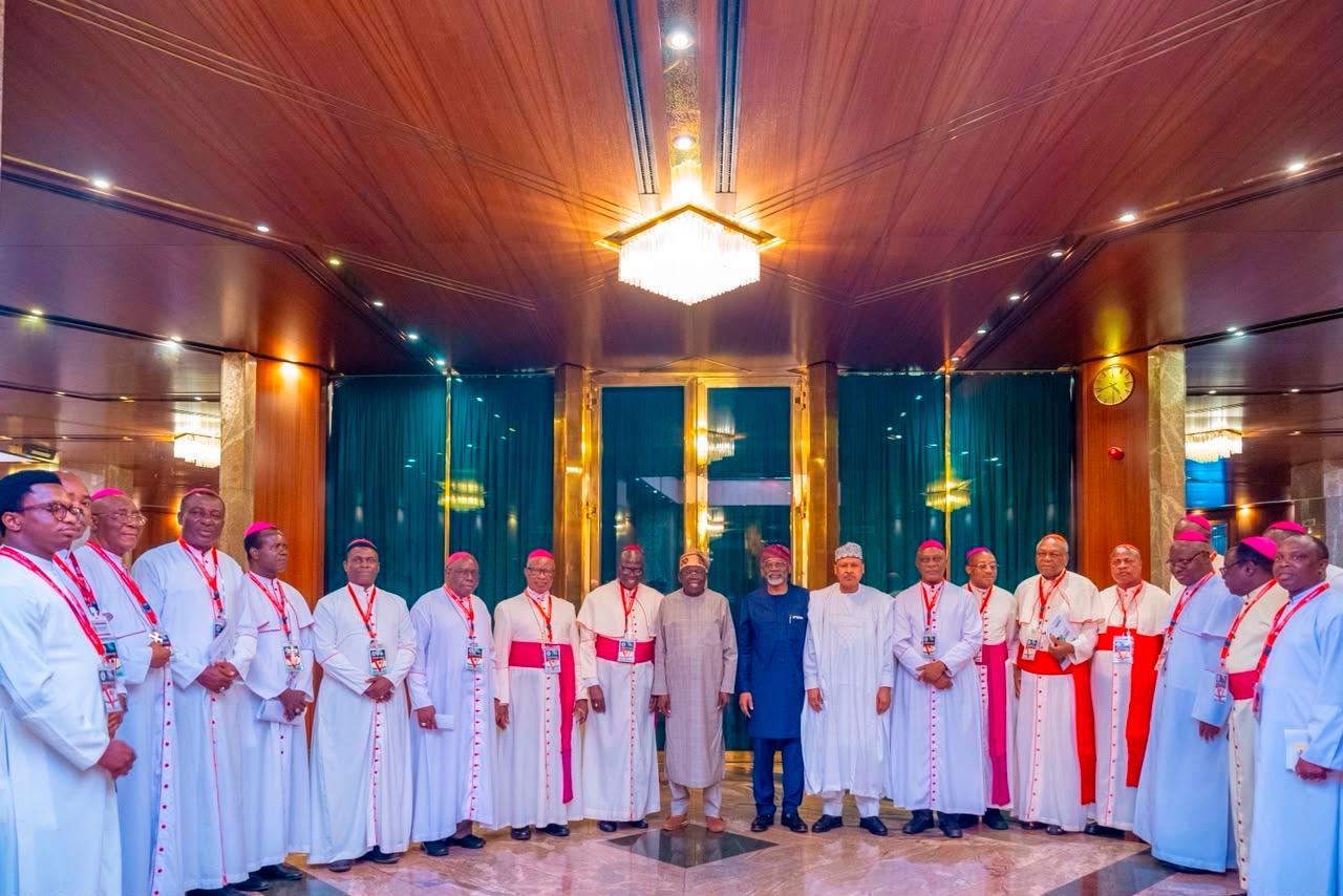 President Tinubu Assures Catholic Bishops of Victory Over Insecurity, Says Prosperity Is in Sight