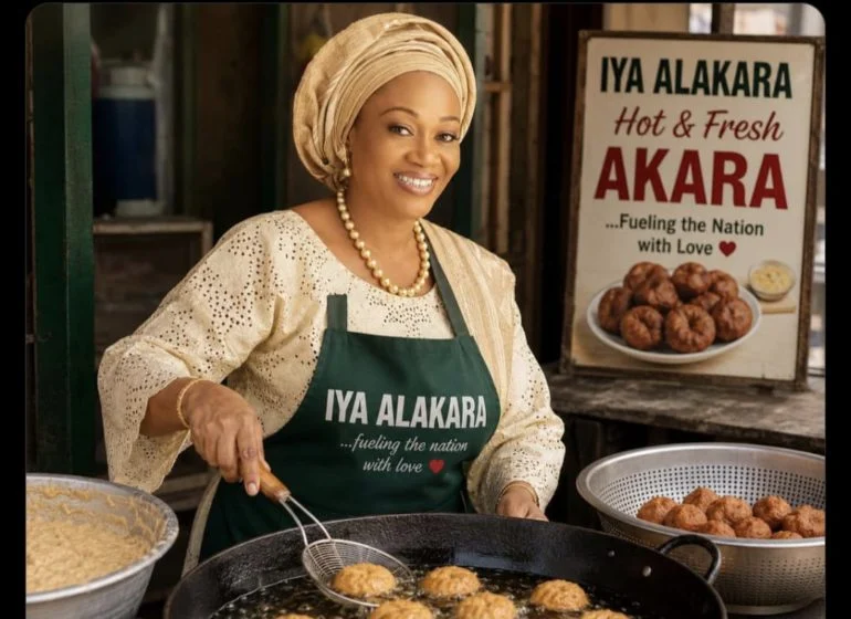 Presidency Shares AI Image of First Lady Selling Akara, Sparks Fresh Debate Over Economic Hardship Presidency Shares AI Image of First Lady Selling Akara, Sparks Fresh Debate Over Economic Hardship
