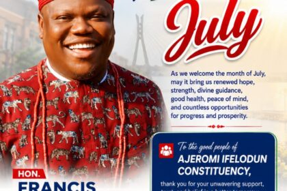 Omobarca Greets Ajeromi-Ifelodun Residents, Calls For Hope And Unity As July Begins