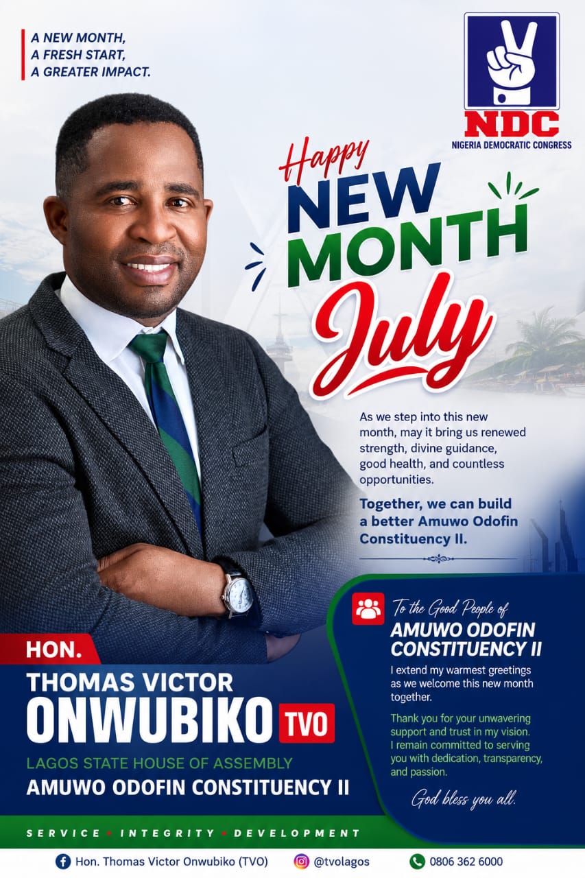 Hon. Thomas Victor Onwubiko (Tvo) Greets Amuwo Odofin Constituency Ii Residents, Urges Hope And Unity In July Hon. Thomas Victor Onwubiko (Tvo) Greets Amuwo Odofin Constituency Ii Residents, Urges Hope And Unity In July