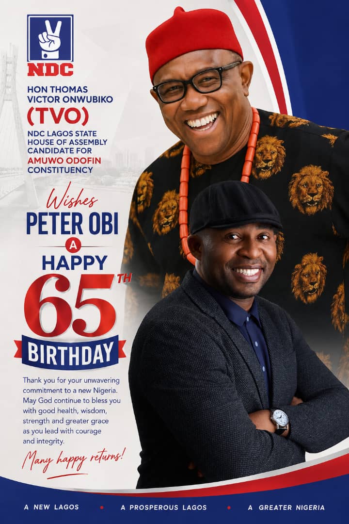 NDC candidate, Onwubiko hails Peter Obi on 65th Birthday, Describes Him as a Symbol of Hope NDC candidate, Onwubiko hails Peter Obi on 65th Birthday, Describes Him as a Symbol of Hope