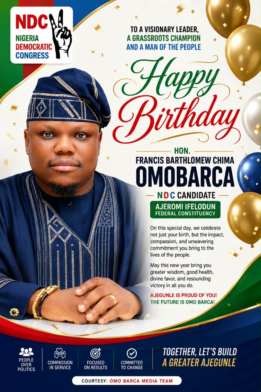 Ajeromi Ifelodun Constituency Celebrates NDC House of Reps Candidate OmoBarca on his Birthday