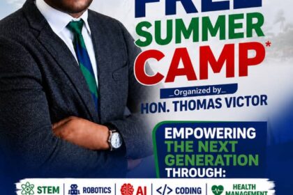 (Video) NDC Candidate, Thomas Victor Onwubiko Launches Free Summer Camp to Equip Amuwo-Odofin Students with STEM, AI, Robotics and Coding Skills (Video) NDC Candidate, Thomas Victor Onwubiko Launches Free Summer Camp to Equip Amuwo-Odofin Students with STEM, AI, Robotics and Coding Skills