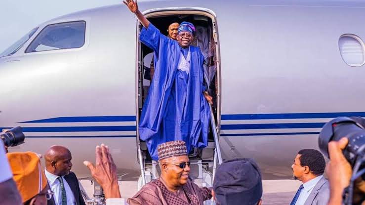 Tinubu Arrives Lagos After France Working Vacation
