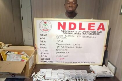NDLEA Arrests Convicted Cocaine Trafficker Disguised as Herbal Tea Merchant in Lagos NDLEA Arrests Convicted Cocaine Trafficker Disguised as Herbal Tea Merchant in Lagos