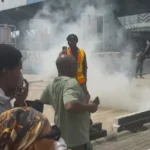 Police Fire Tear Gas at #EndSARS Sixth Anniversary Gathering at Lekki Toll Gate