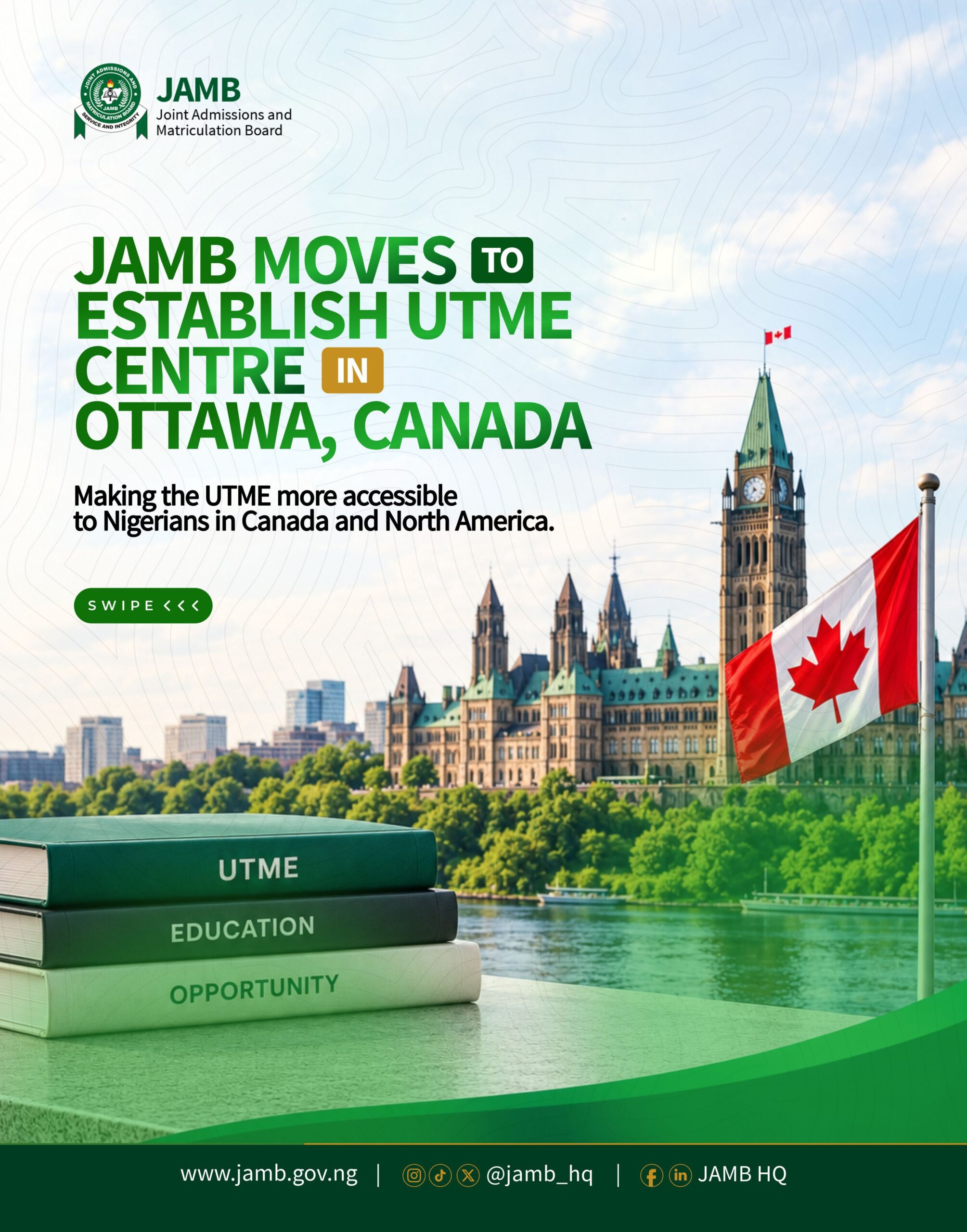 JAMB Plans UTME Centre in Ottawa, Canada for Nigerians in Diaspora JAMB Plans UTME Centre in Ottawa, Canada for Nigerians in Diaspora