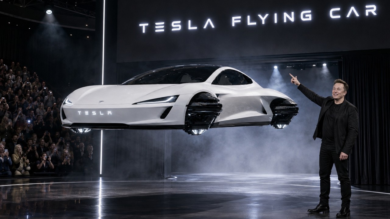 Elon Musk Unveils ‘Flying’ Tesla Roadster, Targets 2028 Production