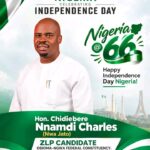 66 YEARS OF NATIONHOOD: Hon Chidi Nnamdi Reflects on Nigeria’s Journey, Calls for Responsible Representation 66 YEARS OF NATIONHOOD: Hon Chidi Nnamdi Reflects on Nigeria’s Journey, Calls for Responsible Representation