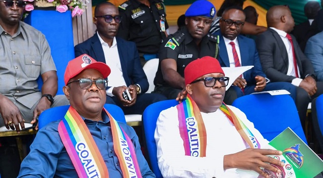 Governor Fubara Declares Wike Leader of Rainbow Coalition, Pledges Support for Tinubu’s Re-election Governor Fubara Declares Wike Leader of Rainbow Coalition, Pledges Support for Tinubu’s Re-election